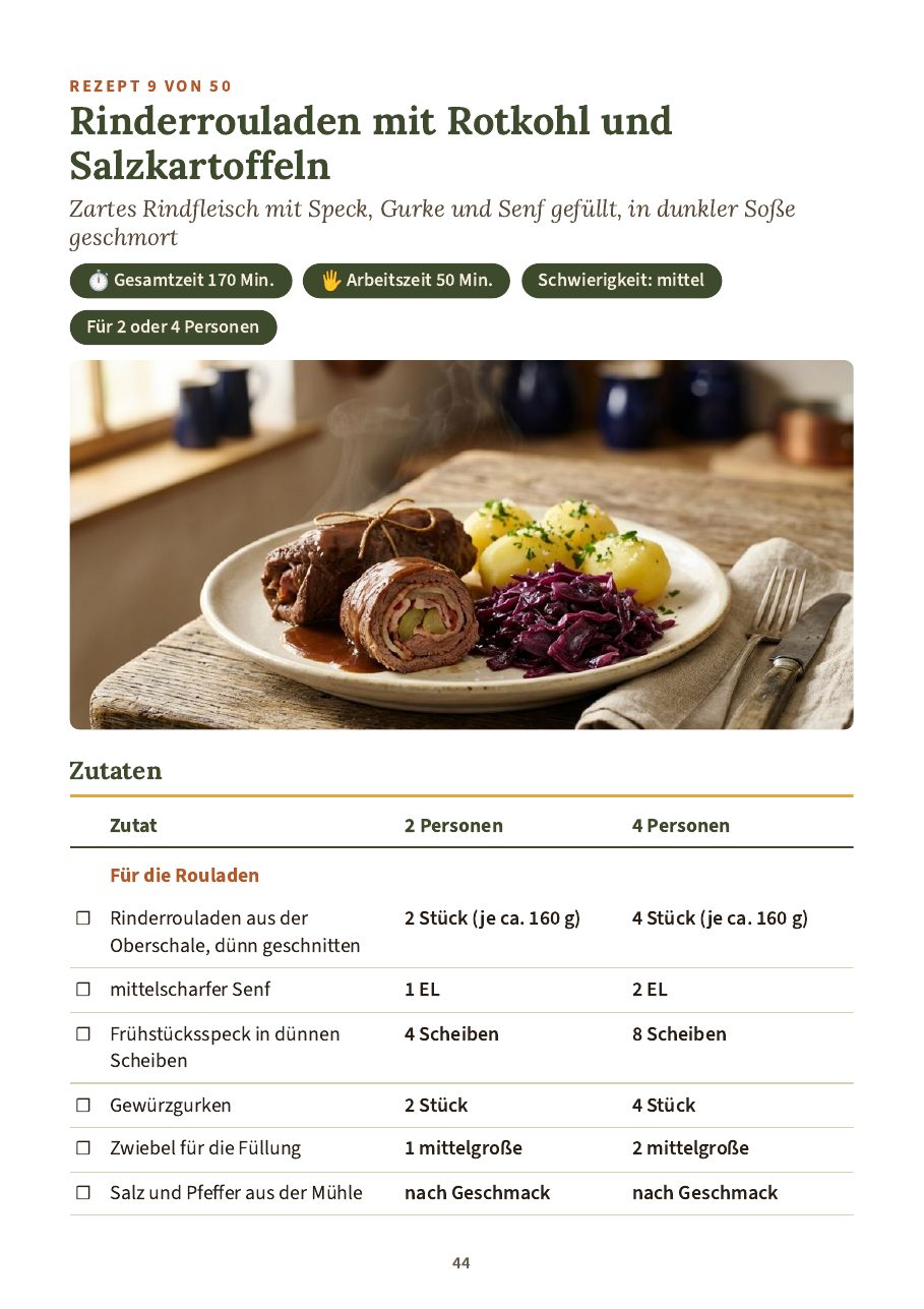 Beispielseite 1 aus dem Kochbuch
